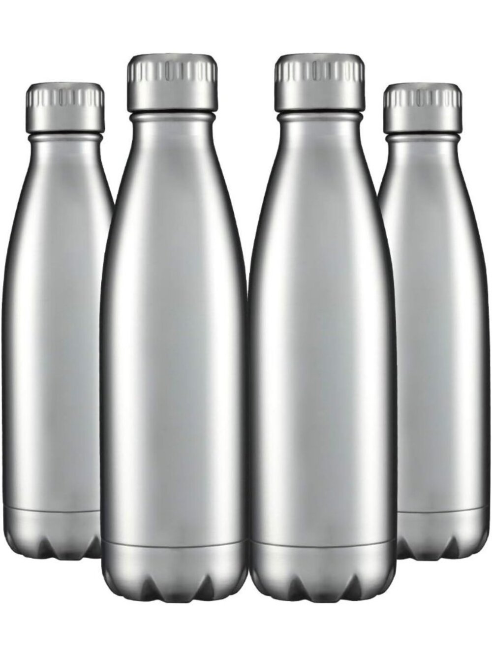 17oz Stainless Steel Vacuum Insulated Water Bottles - Double Walled, 4 Pack
